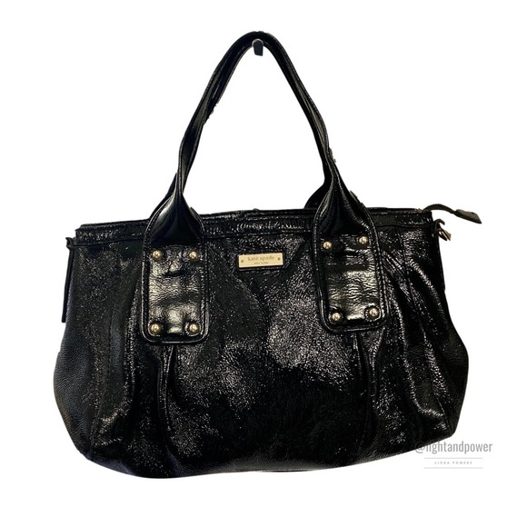 kate spade Handbags - Kate Spade Black Patent Leather Satchel EUC